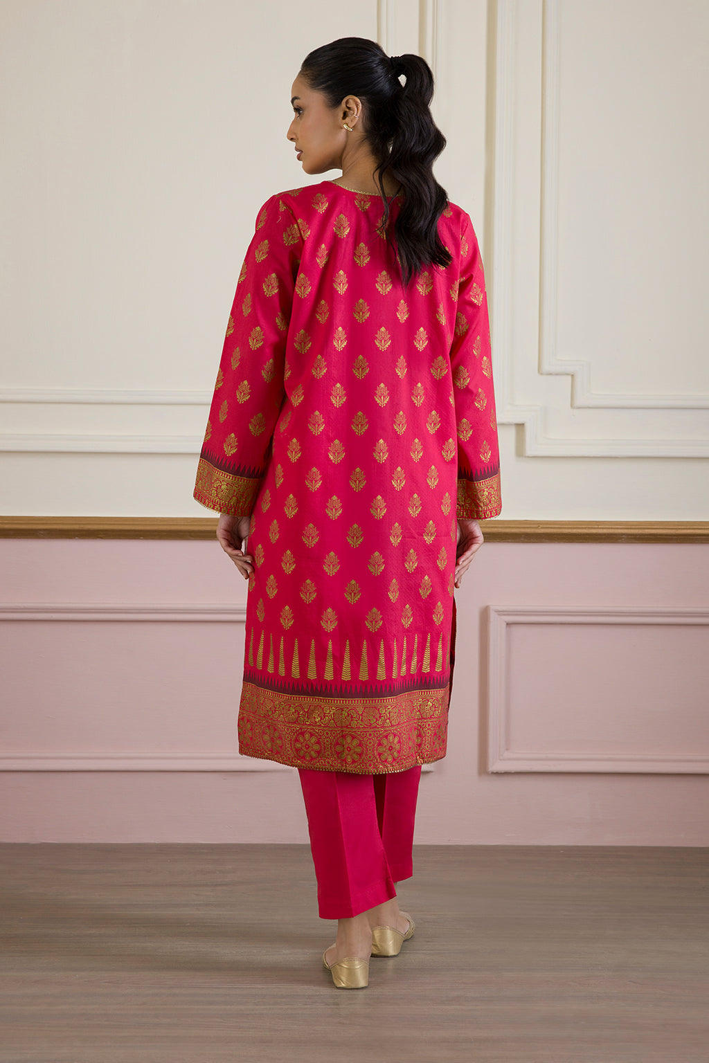 Embroidered Kurta Dupatta Trouser - 1456