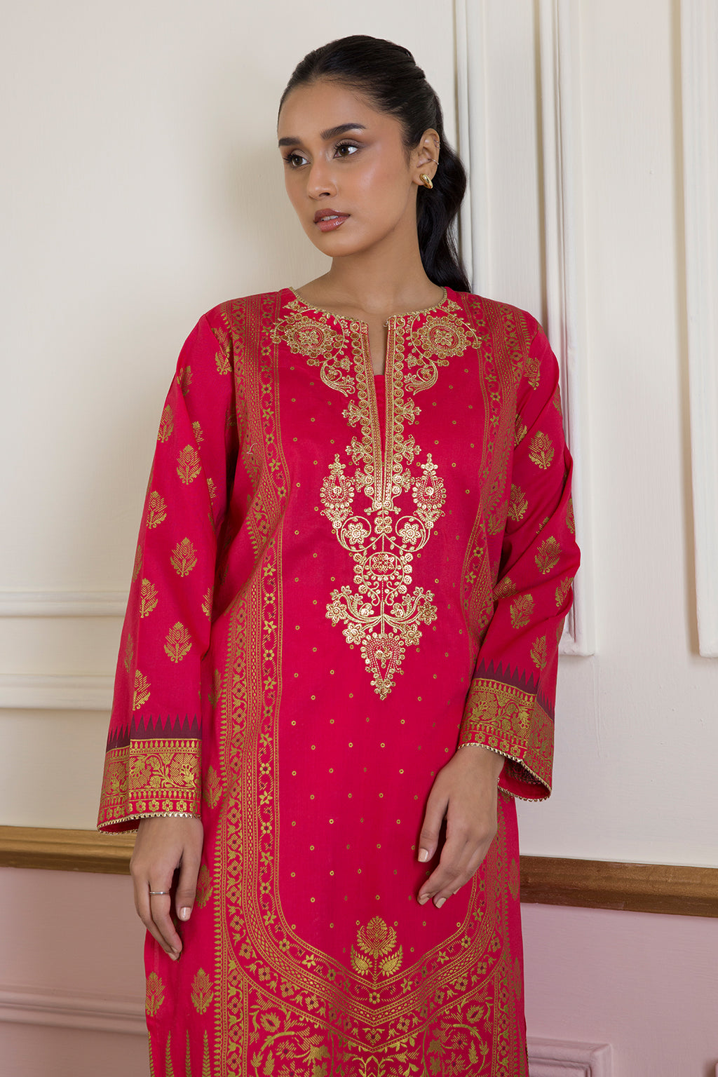 Embroidered Kurta Dupatta Trouser - 1456