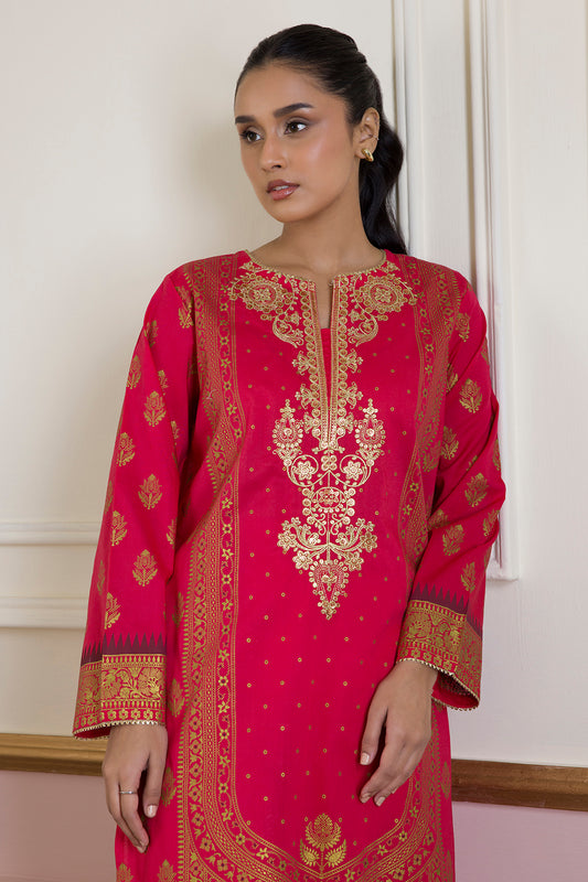 Embroidered Kurta Trouser - 1456