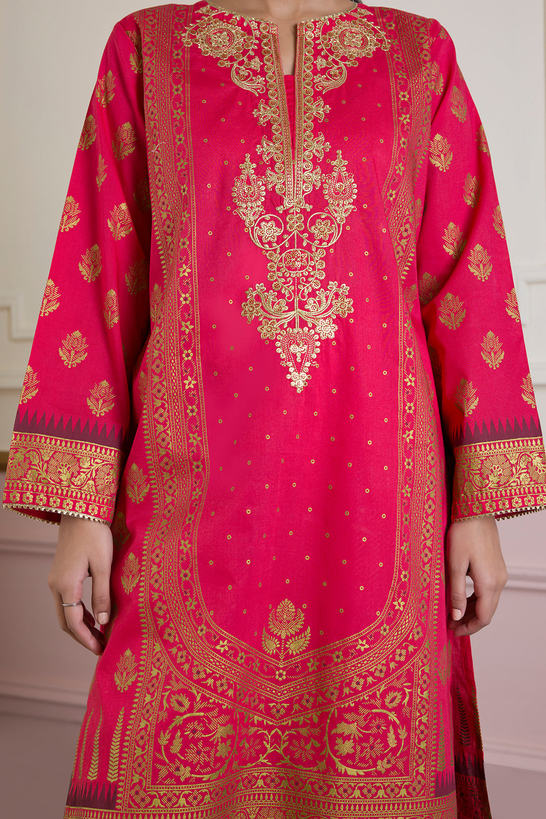 Embroidered Kurta Dupatta Trouser - 1456