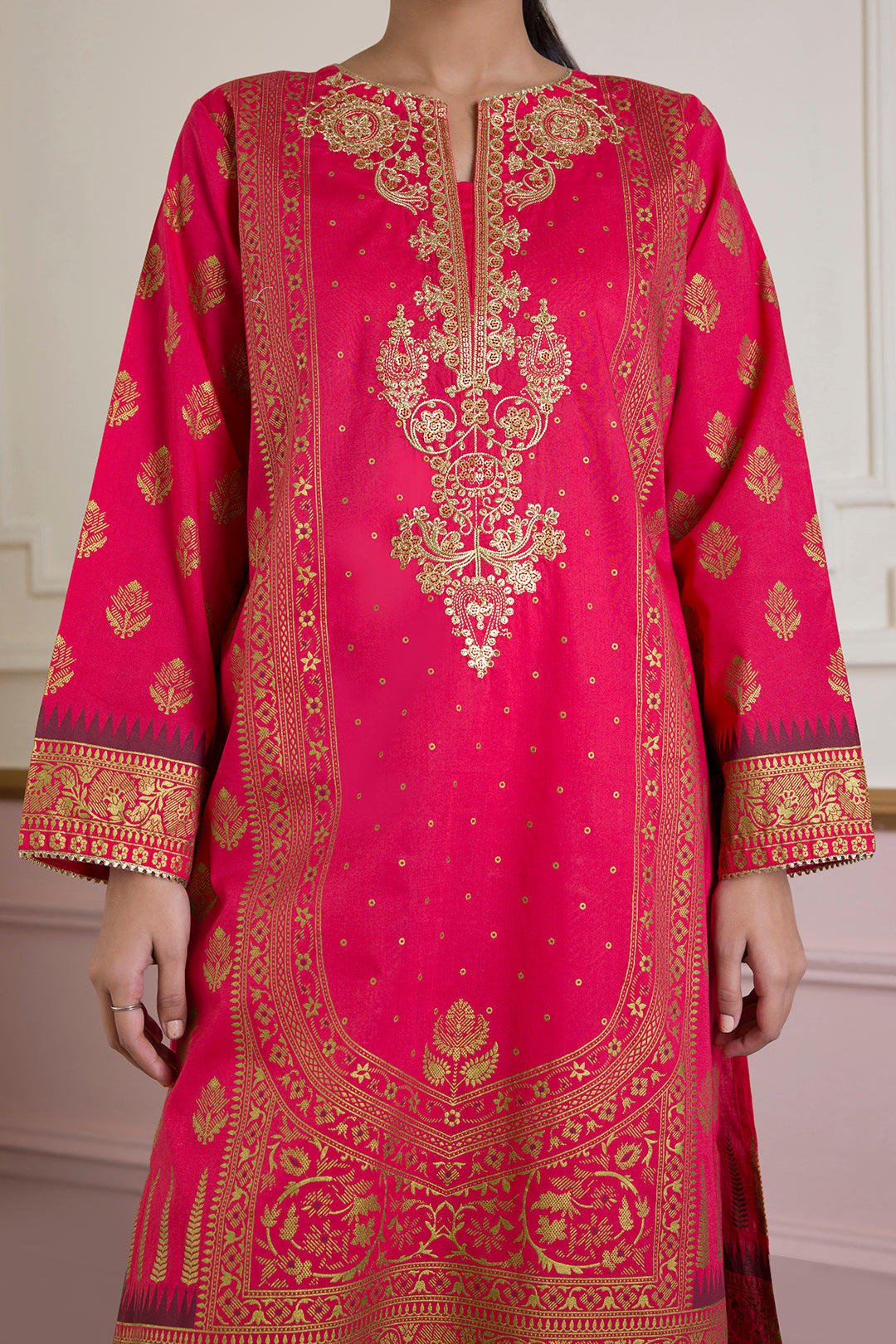 Embroidered Kurta Trouser - 1456