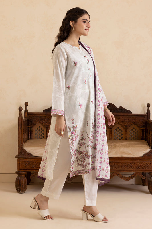 Embroidered Kurta Dupatta Trouser - 1457