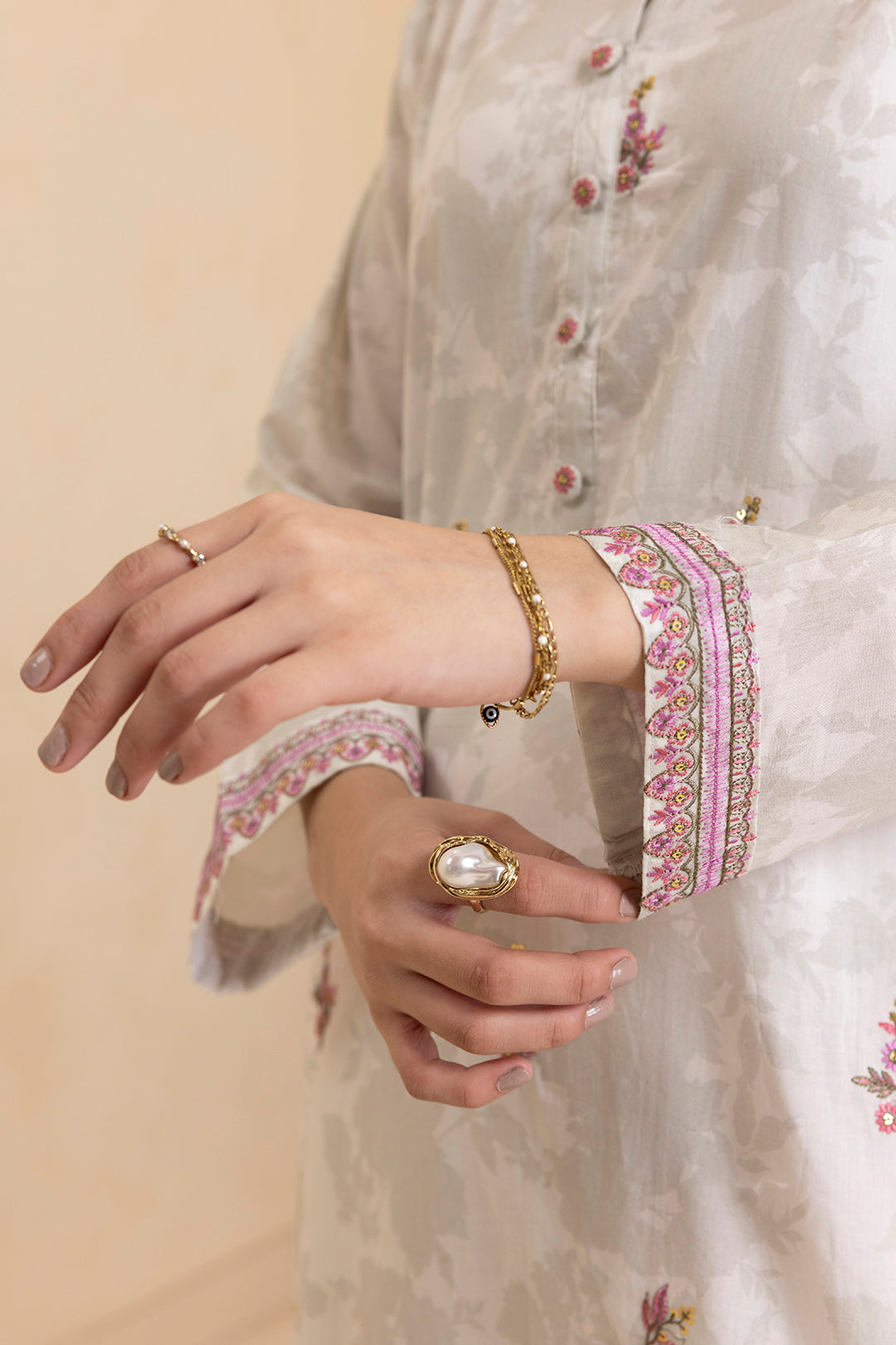 Embroidered Kurta Dupatta Trouser - 1457