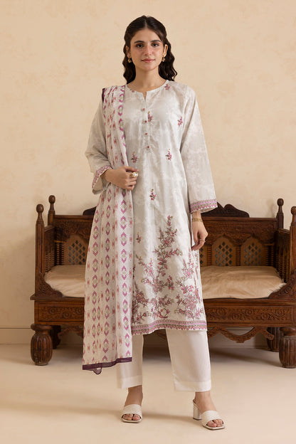 Embroidered Kurta Dupatta Trouser - 1457