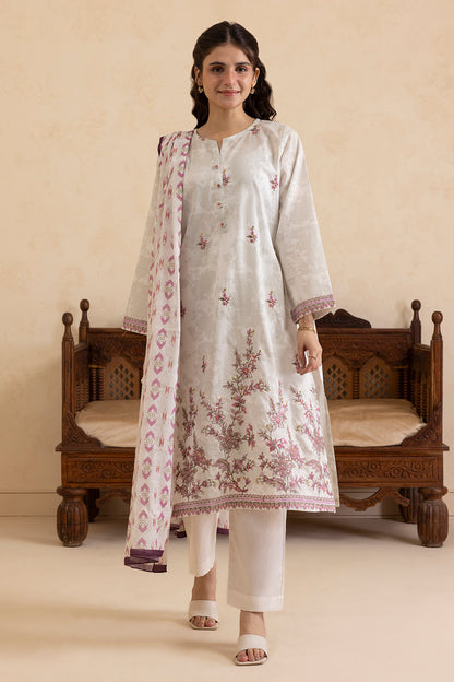 Embroidered Kurta Dupatta Trouser - 1457