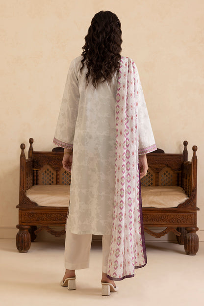 Embroidered Kurta Dupatta Trouser - 1457