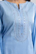 Embroidered Kurta Dupatta Trouser - 1491