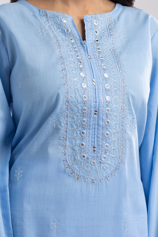 Embroidered Kurta Dupatta Trouser - 1491