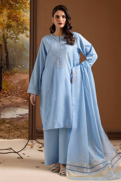 Embroidered Kurta Dupatta Trouser - 1491