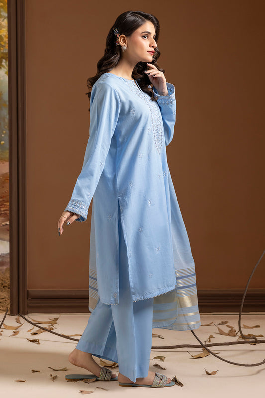 Embroidered Kurta Dupatta Trouser - 1491