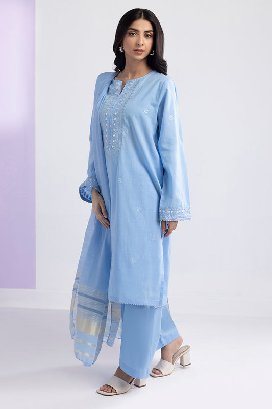 Embroidered Kurta Dupatta Trouser - 1491
