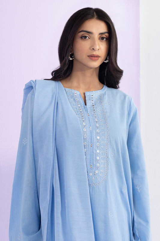 Embroidered Kurta Dupatta Trouser - 1491