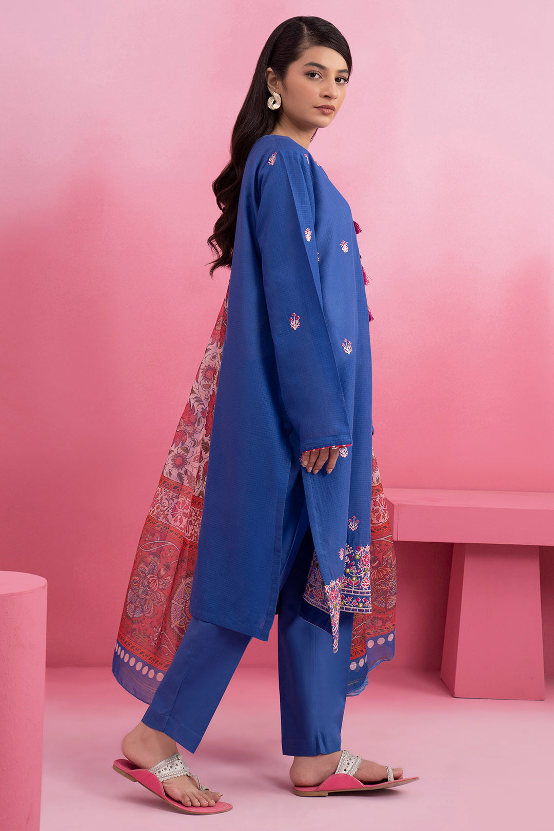 Embroidered Kurta Dupatta Trouser - 1492