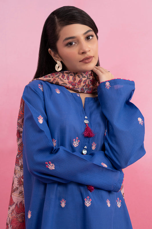 Embroidered Kurta Dupatta Trouser - 1492