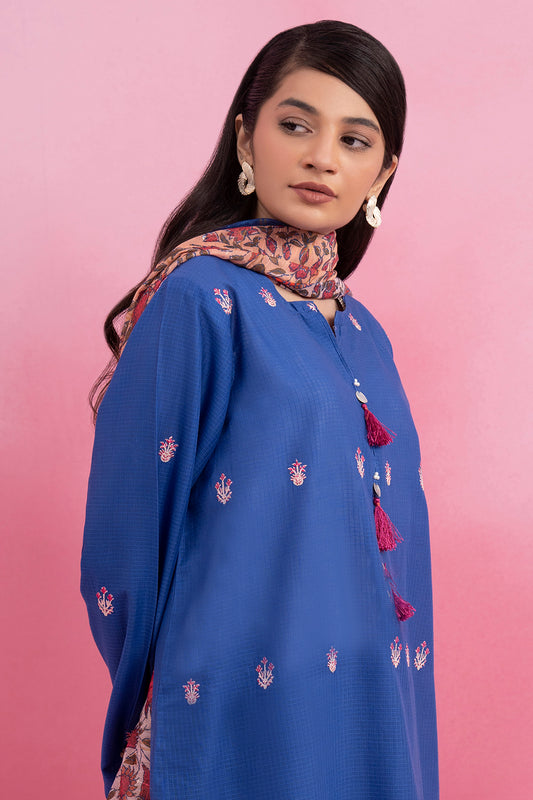 Embroidered Kurta Dupatta Trouser - 1492