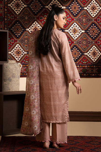 Embroidered Kurta Dupatta Trouser - 1493