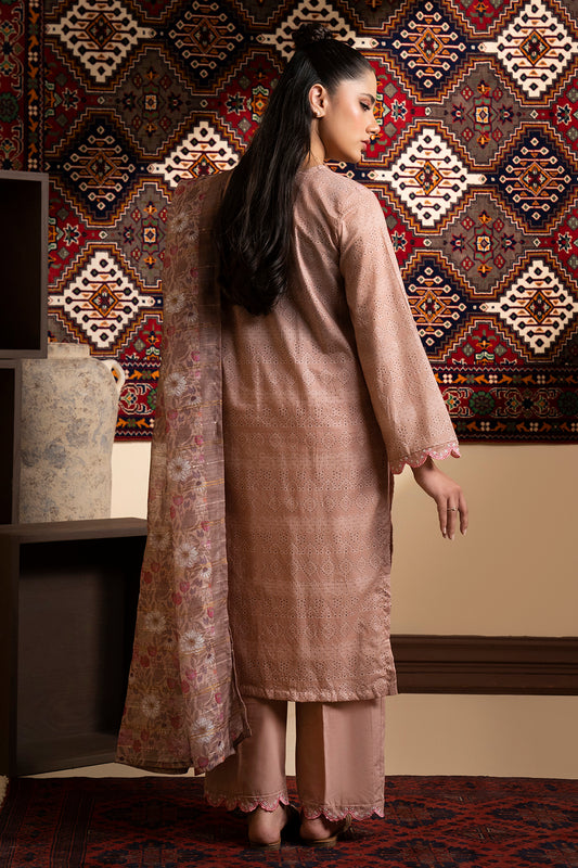 Embroidered Kurta Dupatta Trouser - 1493