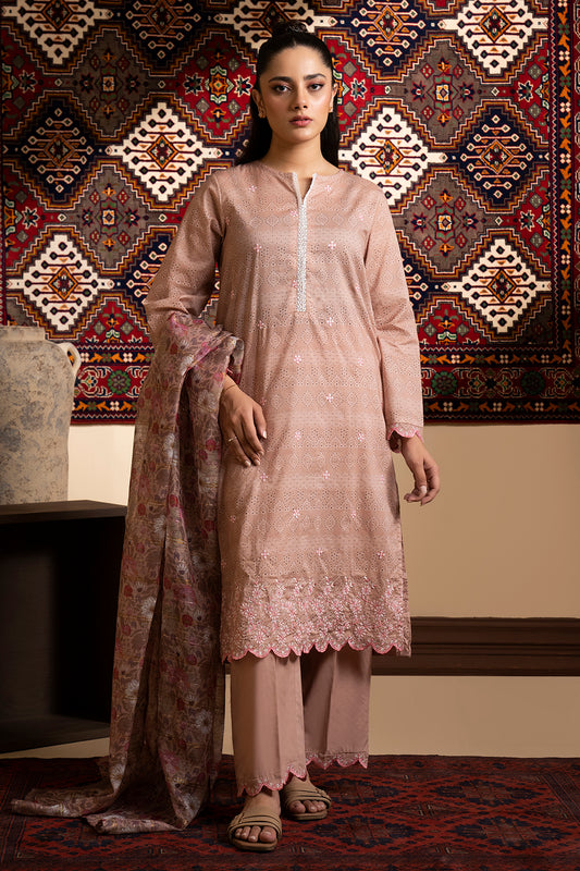 Embroidered Kurta Dupatta Trouser - 1493