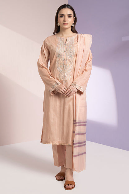 Embroidered Kurta Dupatta Trouser - 1494