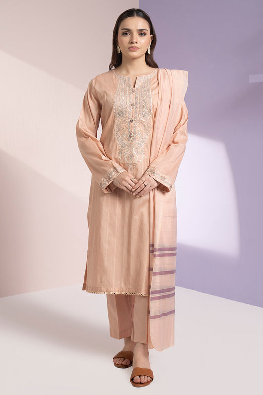 Embroidered Kurta Dupatta Trouser - 1494