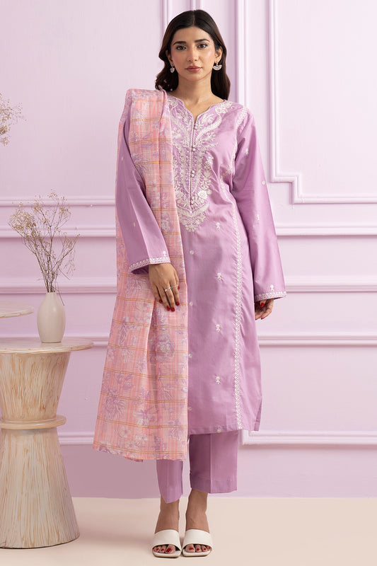 Embroidered Kurta Dupatta Trouser - 1495