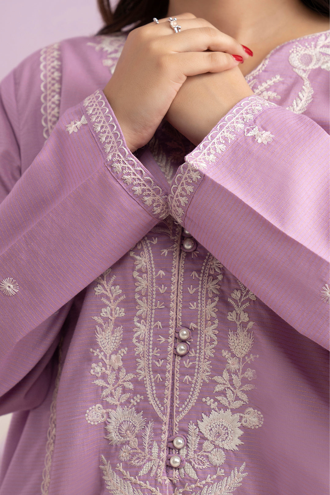 Embroidered Kurta Dupatta Trouser - 1495
