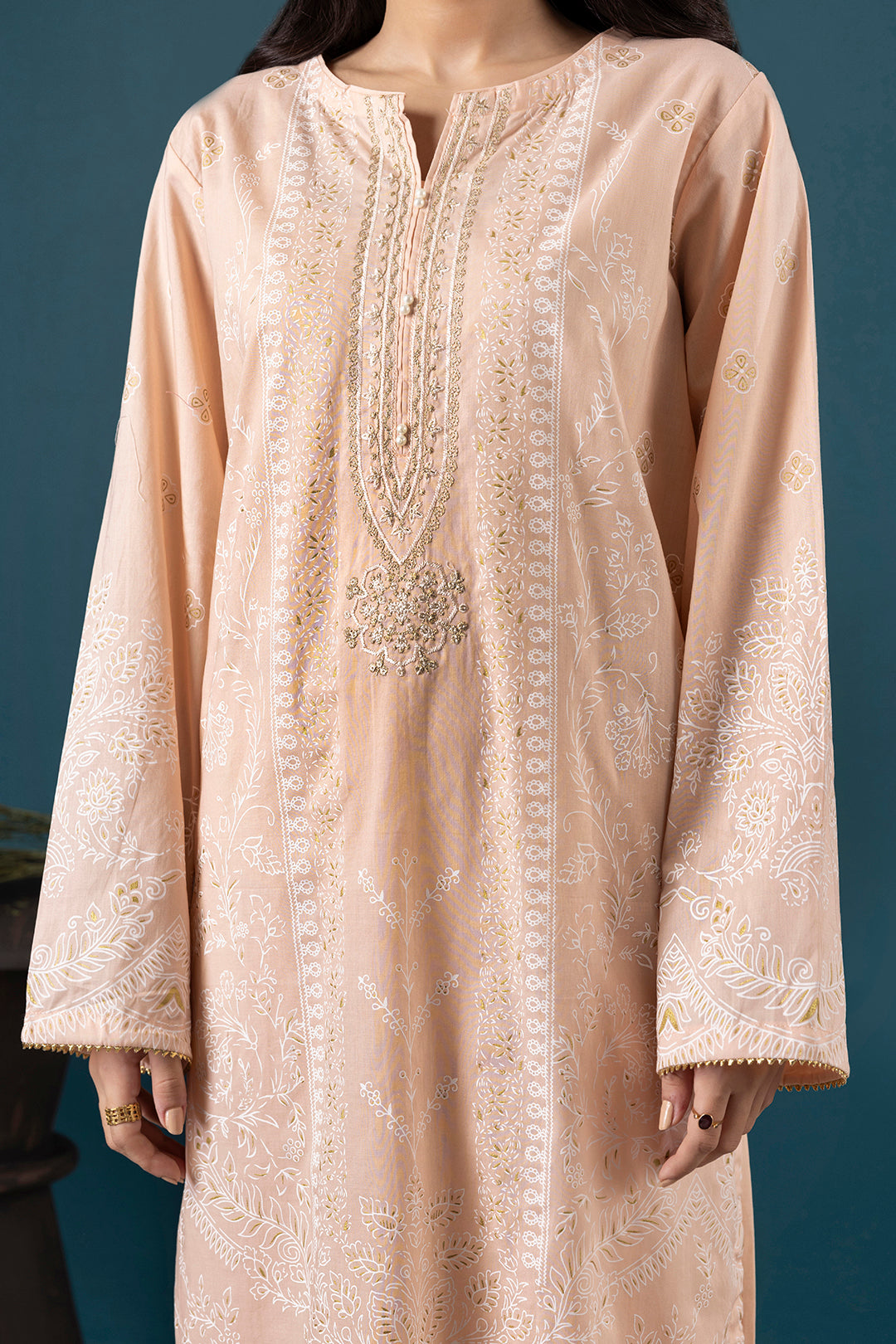Embroidered Kurta Dupatta Trouser - 1521