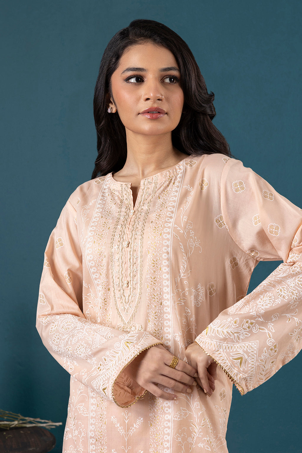 Embroidered Kurta Dupatta Trouser - 1521