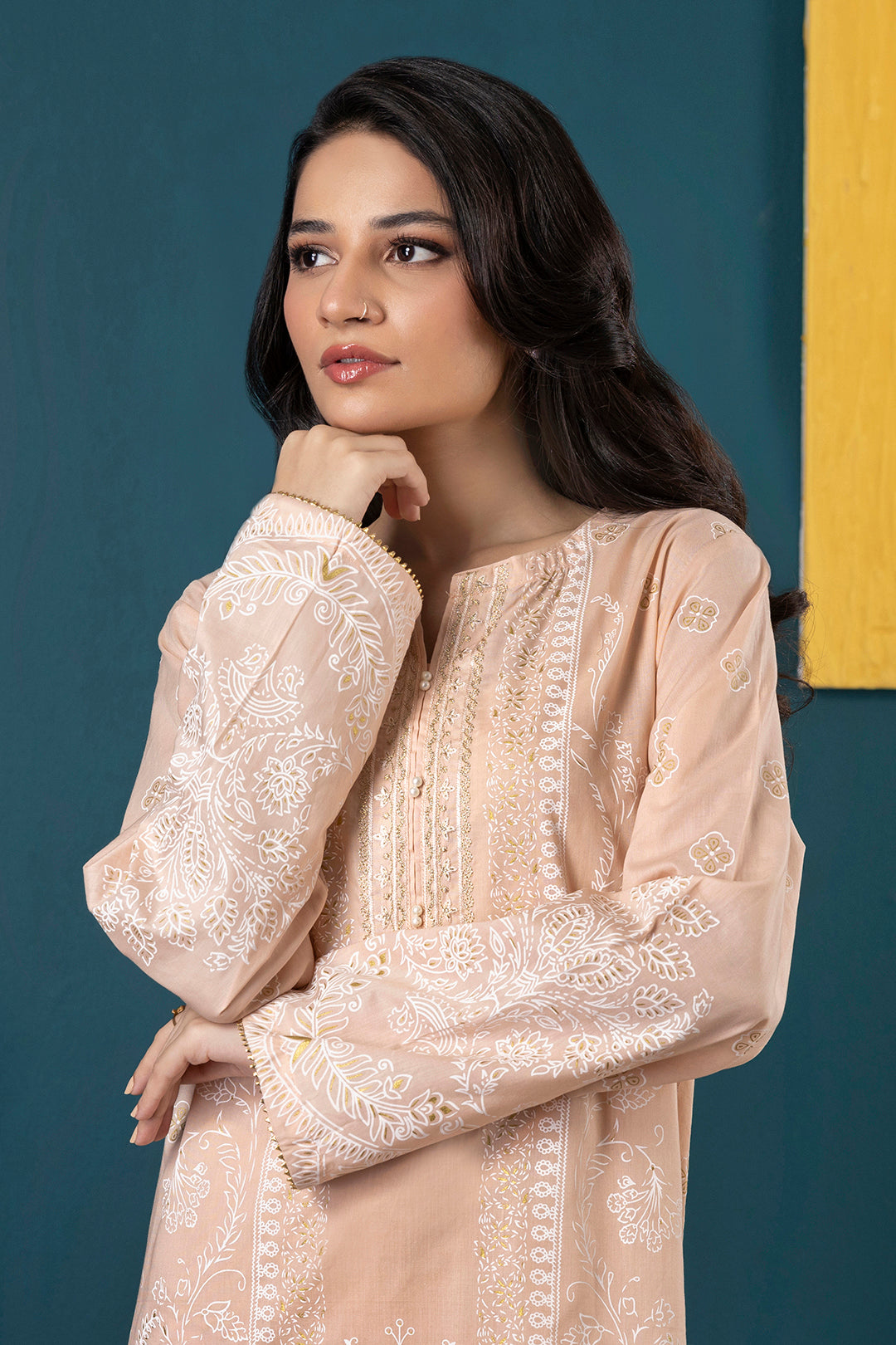 Embroidered Kurta Dupatta Trouser - 1521