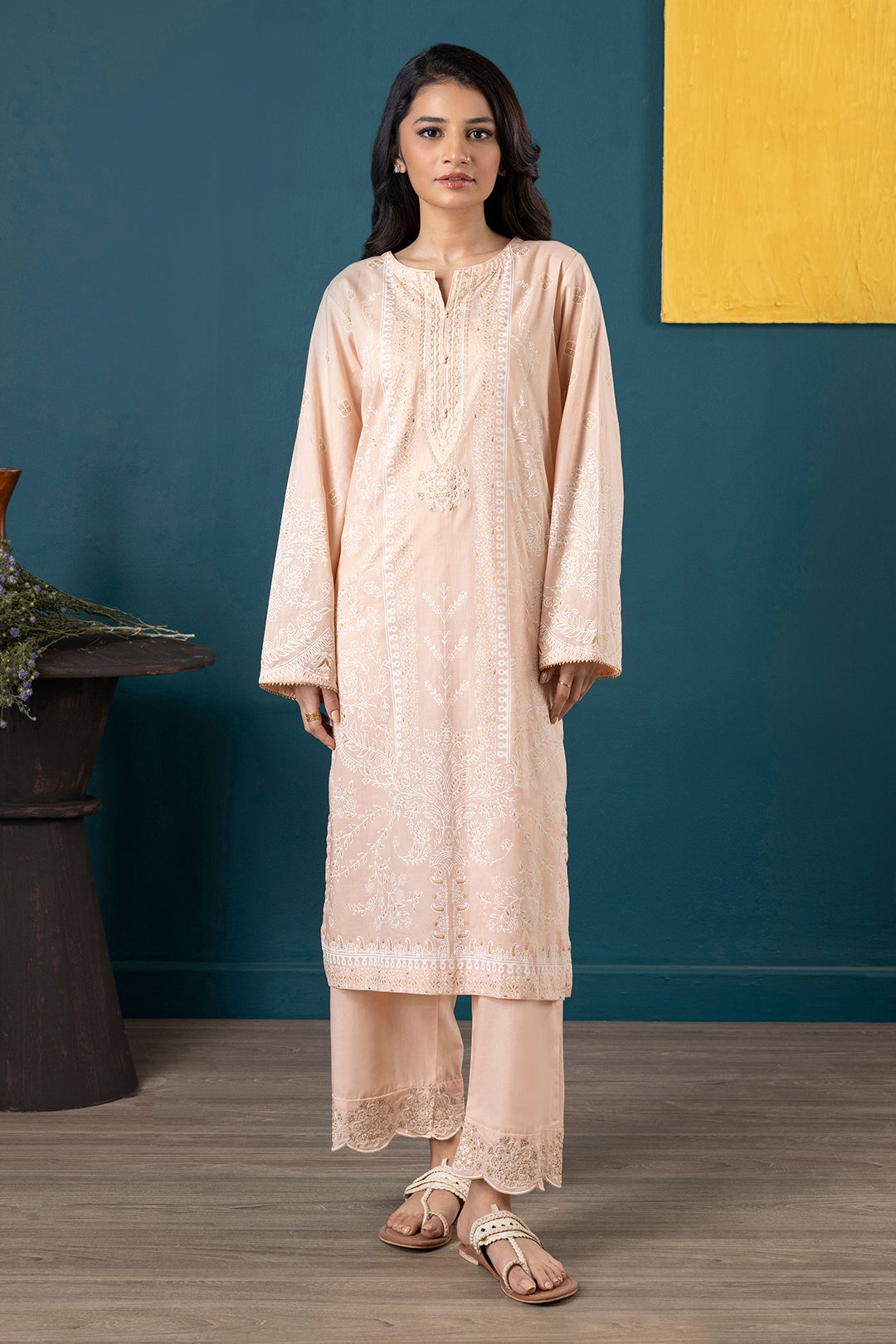 Embroidered Kurta Dupatta Trouser - 1521