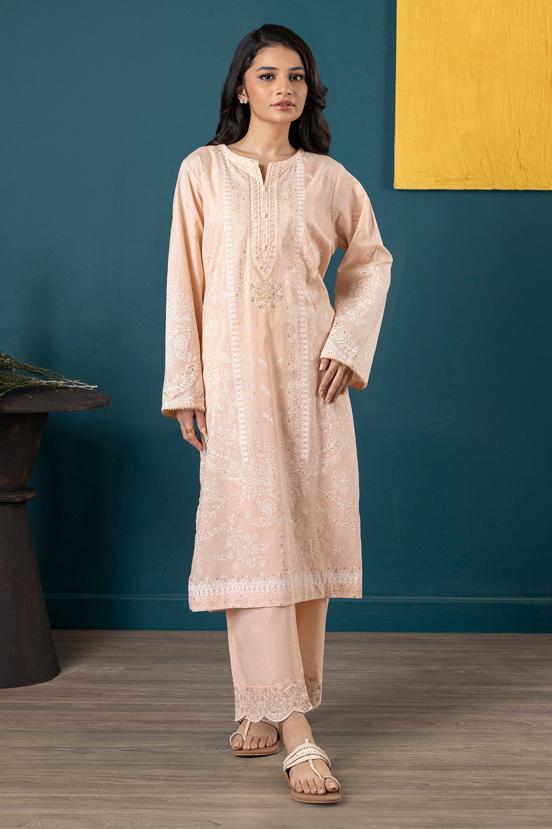 Embroidered Kurta Dupatta Trouser - 1521