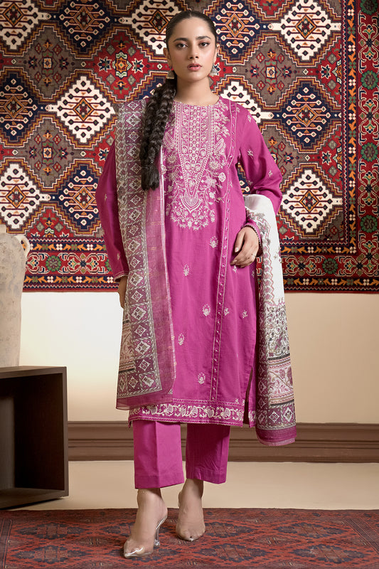 Embroidered Kurta Dupatta Trouser - 1579