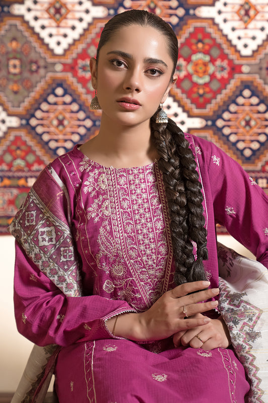 Embroidered Kurta Dupatta Trouser - 1579