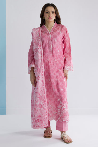 Embroidered Kurta Dupatta Trouser - 1580