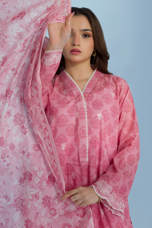 Embroidered Kurta Dupatta Trouser - 1580