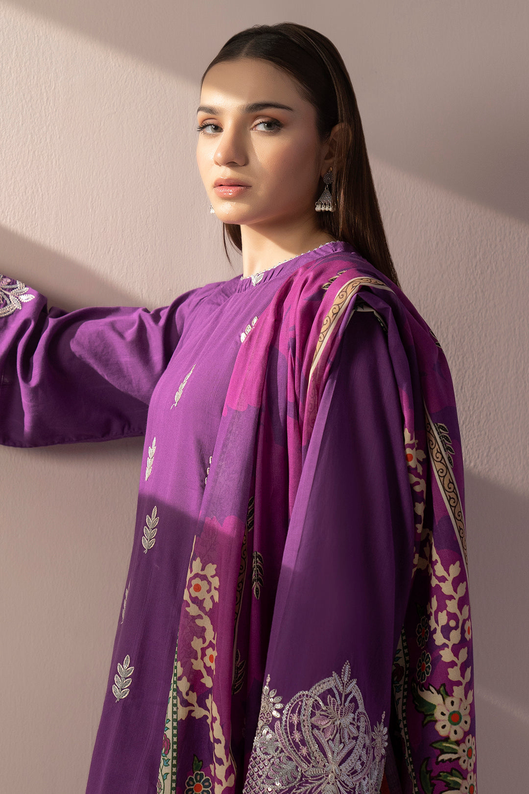 Embroidered Kurta Dupatta Trouser - 1581