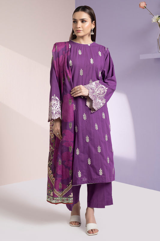 Embroidered Kurta Dupatta Trouser - 1581