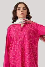 Embroidered Kurta Dupatta Trouser - 1627
