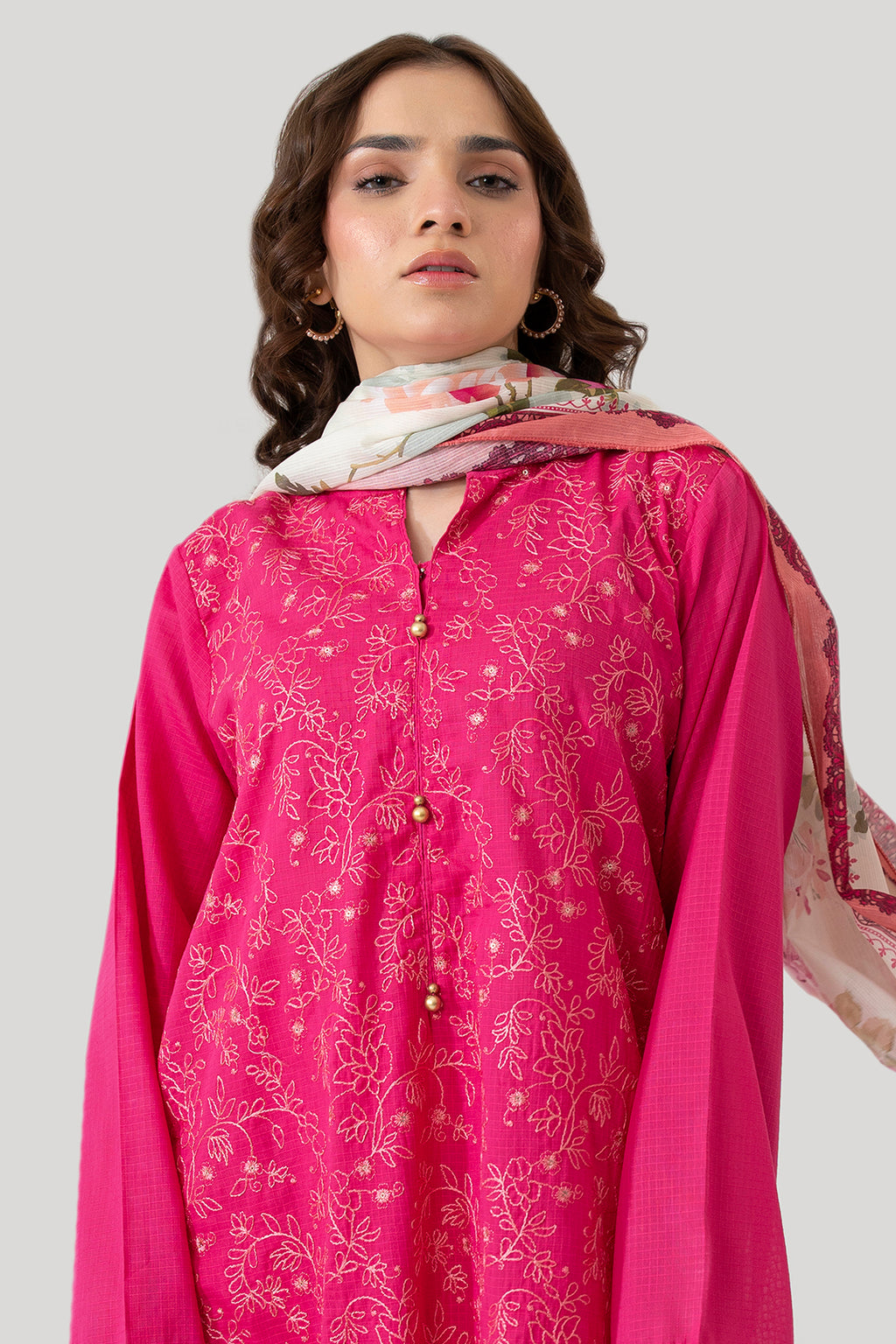 Embroidered Kurta Dupatta Trouser - 1627