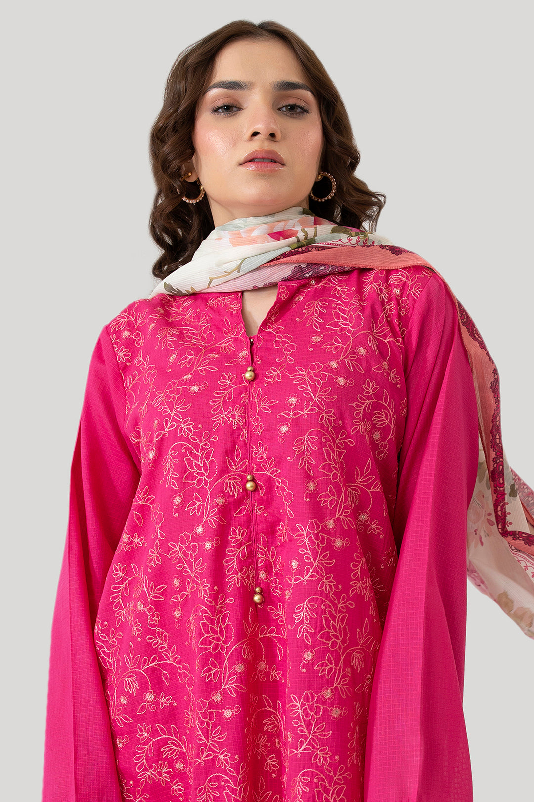 Embroidered Kurta Dupatta Trouser - 1627