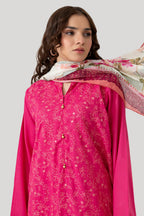 Embroidered Kurta Dupatta Trouser - 1627