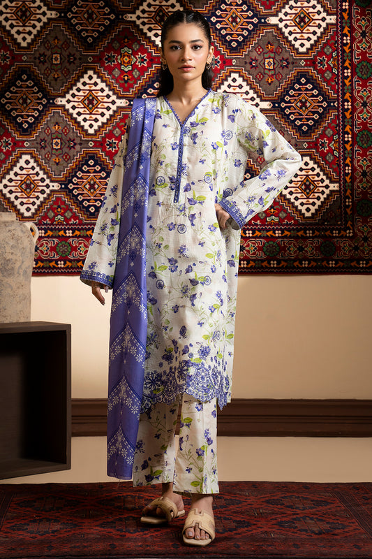 Embroidered Kurta Dupatta Trouser - 1628