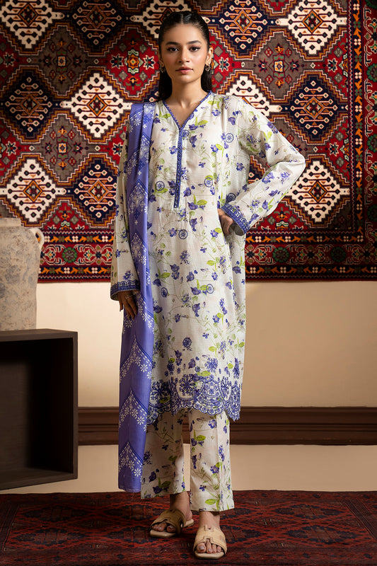 Embroidered Kurta Dupatta Trouser - 1628