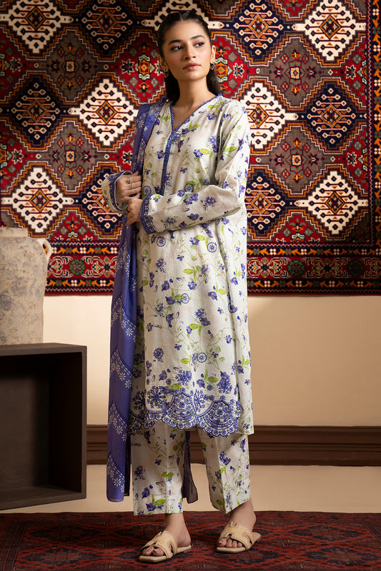 Embroidered Kurta Dupatta Trouser - 1628