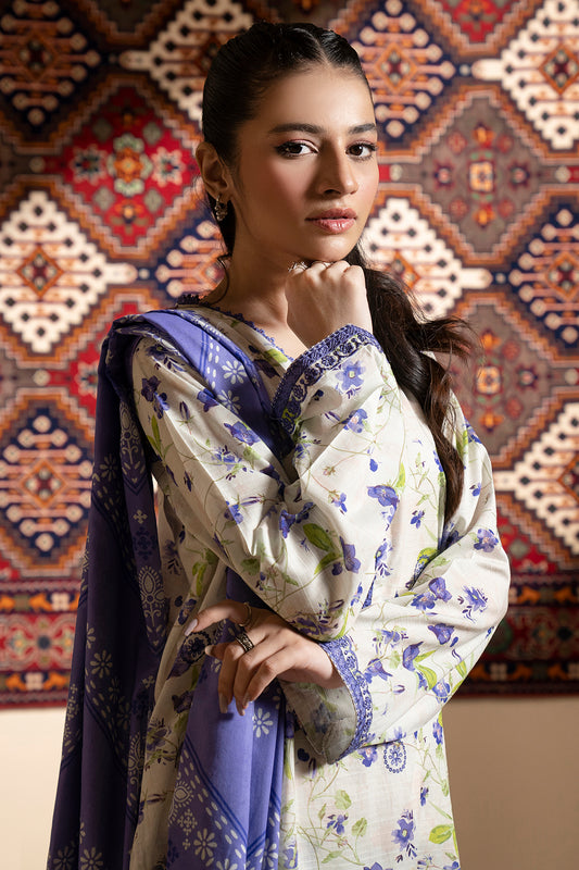 Embroidered Kurta Dupatta Trouser - 1628