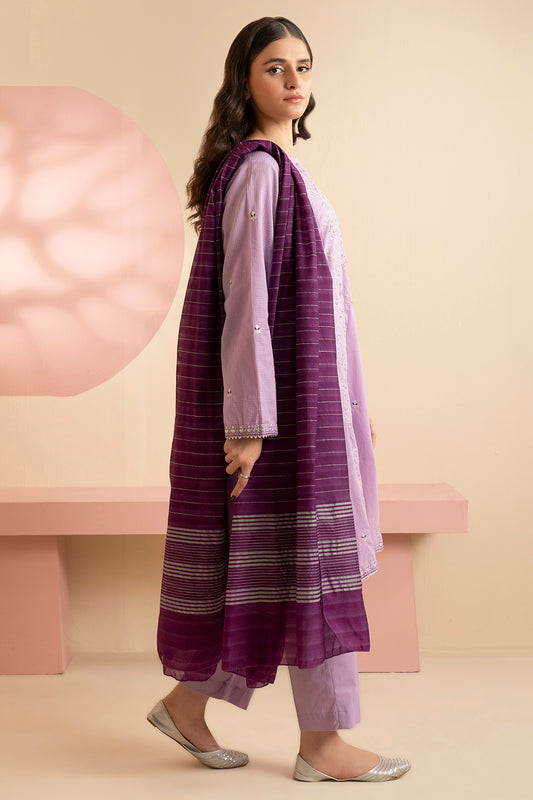 Embroidered Kurta Dupatta Trouser - 1629