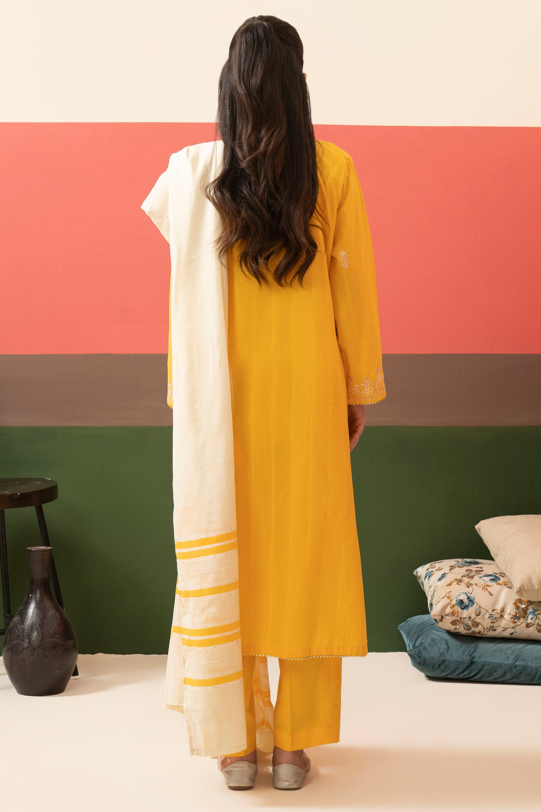 Embroidered Kurta Dupatta Trouser - 1631