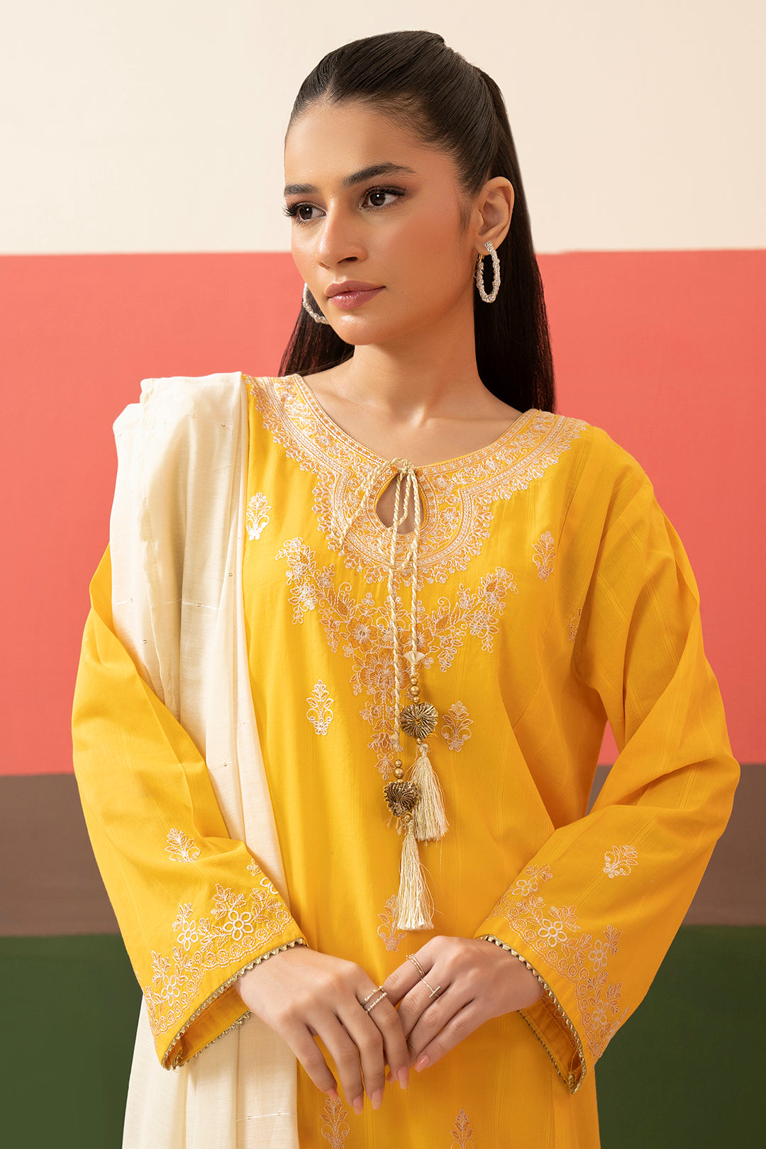 Embroidered Kurta Dupatta Trouser - 1631