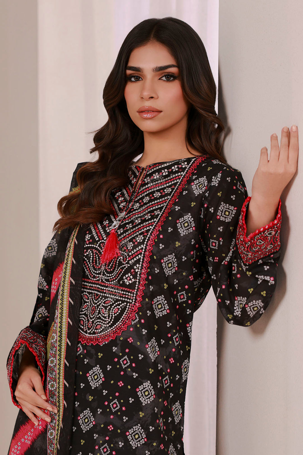 Embroidered Kurta Dupatta Trouser - 1633