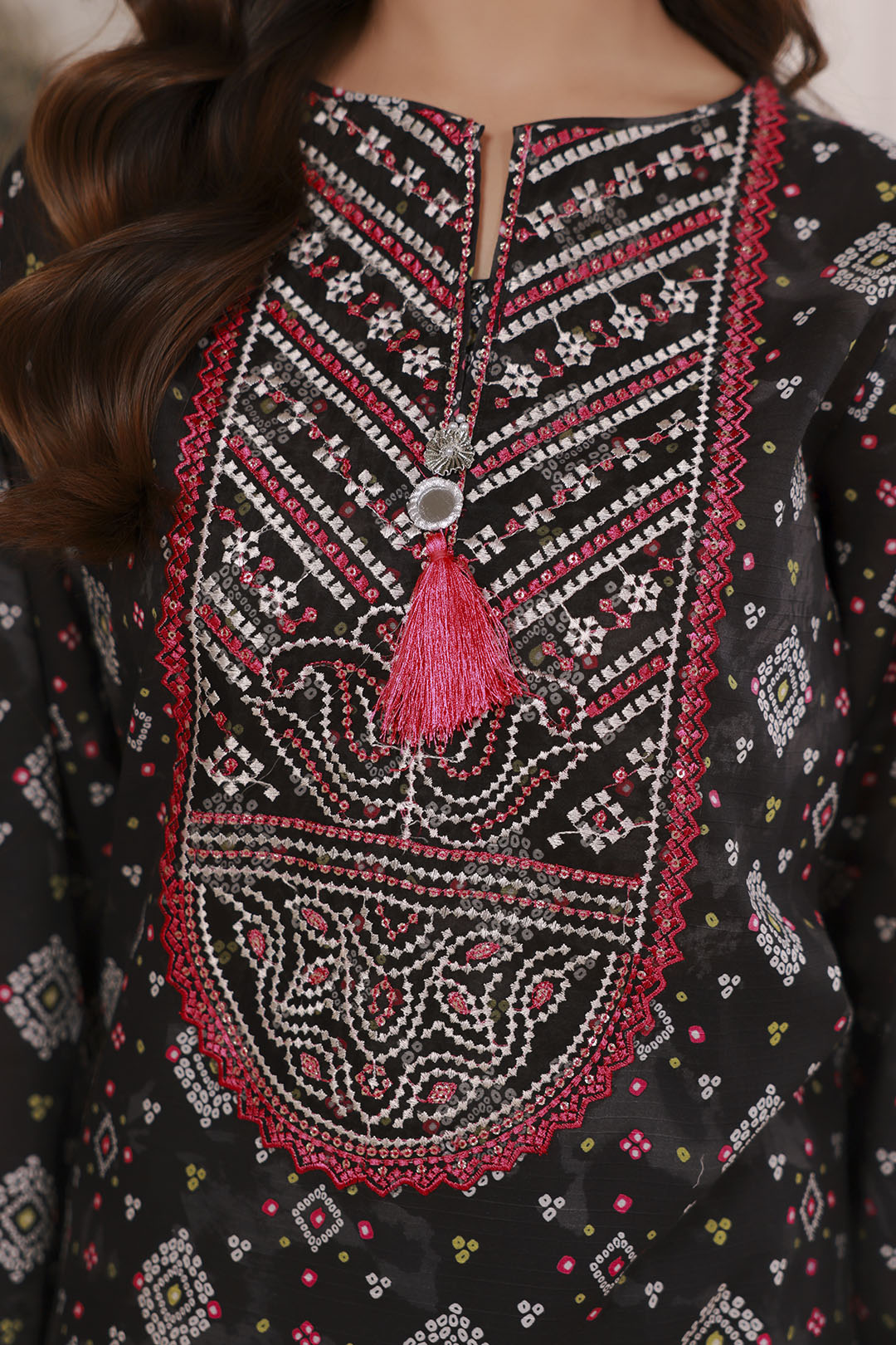 Embroidered Kurta Dupatta Trouser - 1633